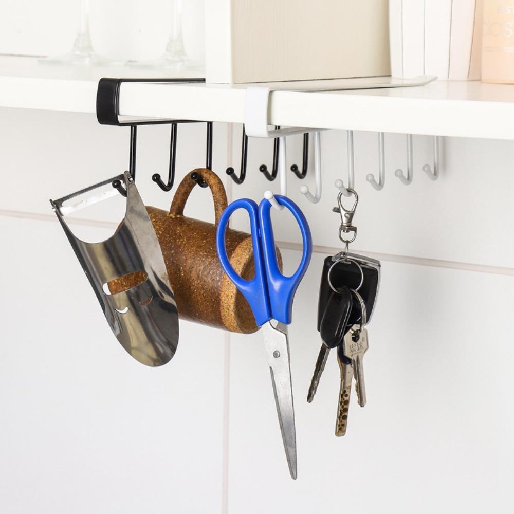 [Elegan] Hook Kreatif Besi Rumah Tangga Mug Cangkir Gantungan Lemari Untuk Kamar Mandi Cangkir Holder