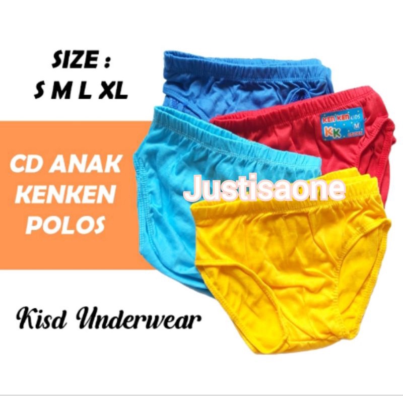 12 Pcs CD anak Kenken Polos art 026 Size M L XL