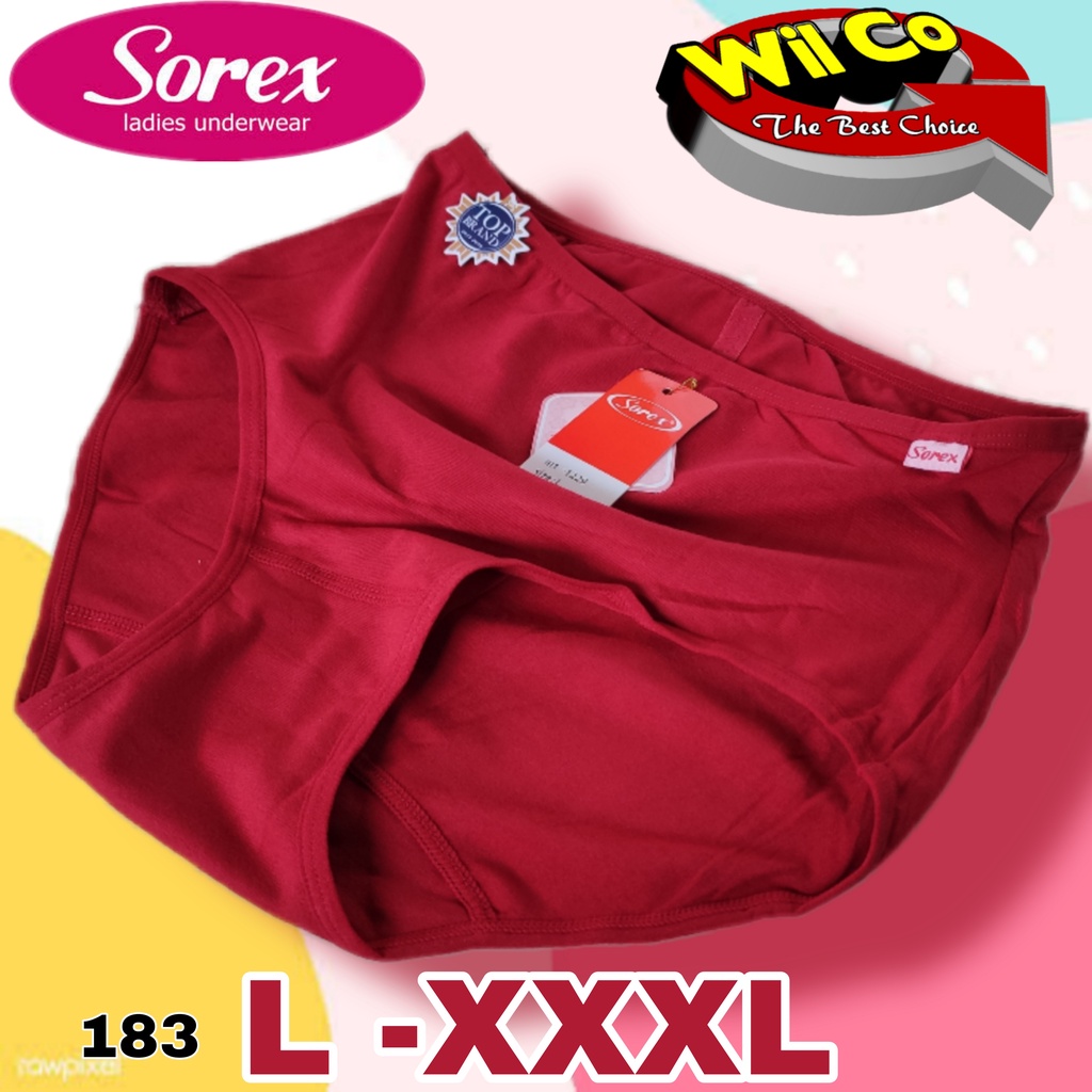 K183 - (Harga Per 1 Potong) CELANA DALAM WANITA PAKAIAN DALAM PAKAIAN WANITA CD SOREX JUMBO SIZE L - XXXL