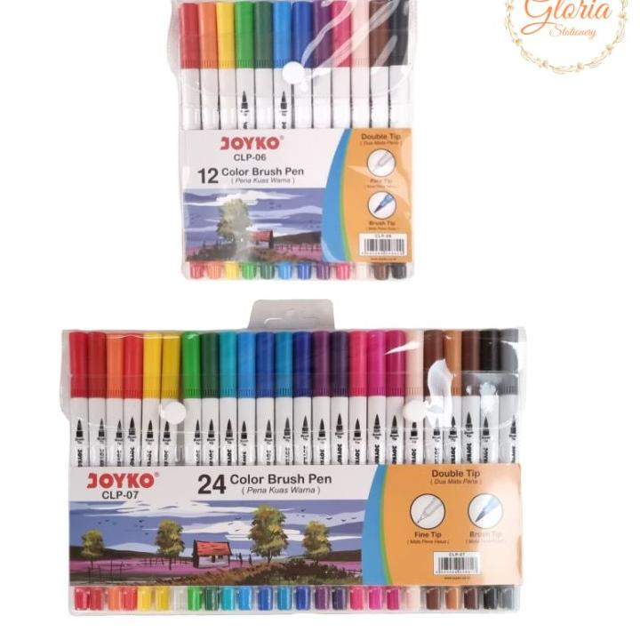 

Lagi Trend Brush pen joyko 12 warna CLP 06/ Brush pen joyko 24 warna CLP 07~
