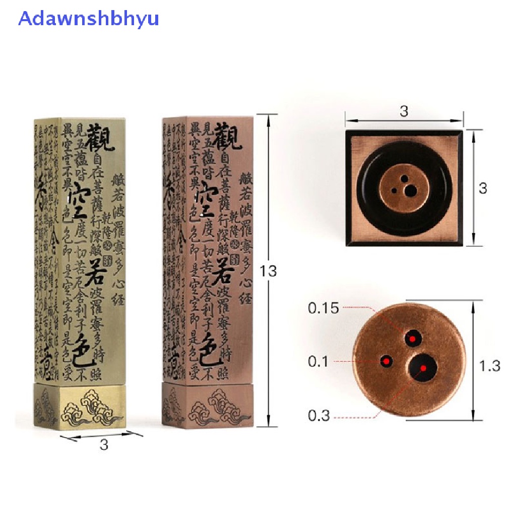 Adhyu Heart Sutra Alloy Buddhist Incense Stick Holder Pembakaran Joss Insence Box Burner ID
