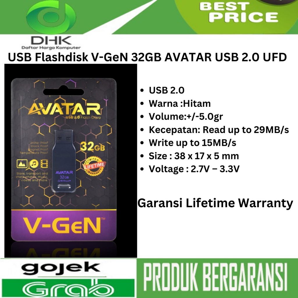 USB Flashdisk V-GeN 32GB AVATAR USB 2.0 UFD