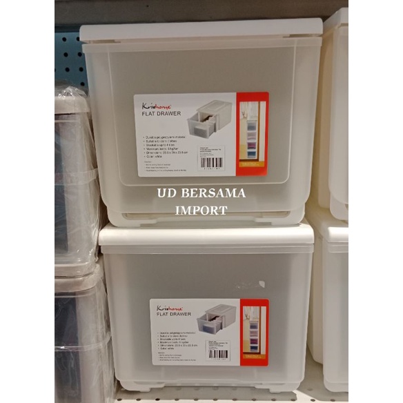KRISHOME Kotak Penyimpanan Half/Kotak Penyimpanan Serbaguna - Putih
