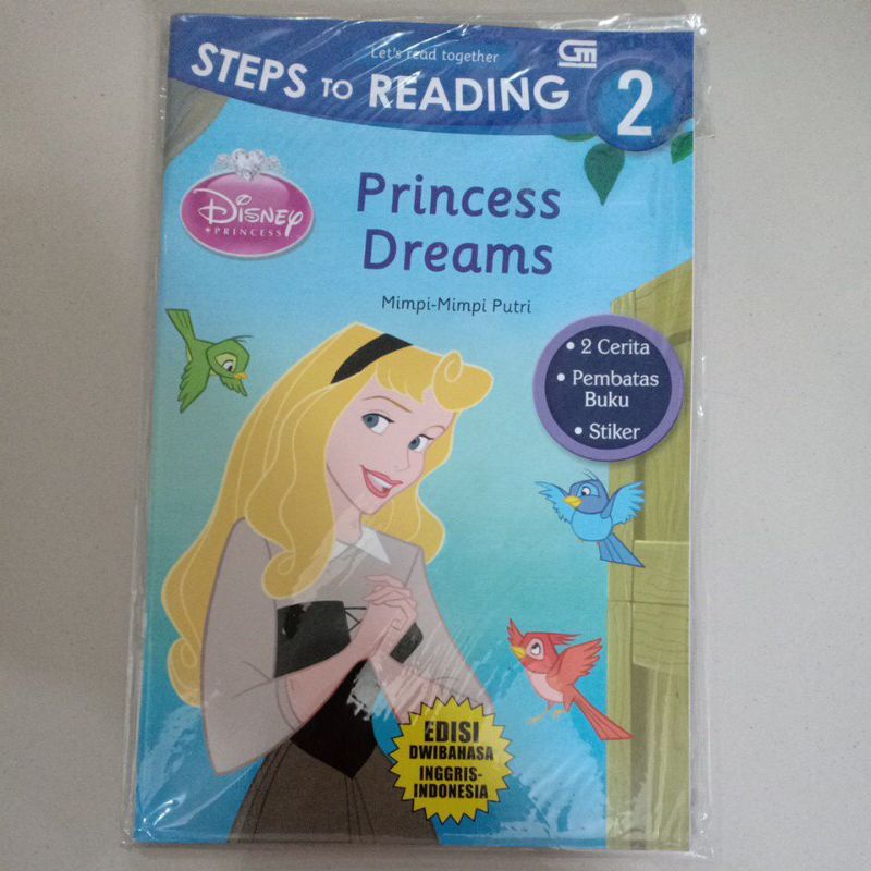 

buku cerita (steps to reading 2) judul Princess Dreams Disney