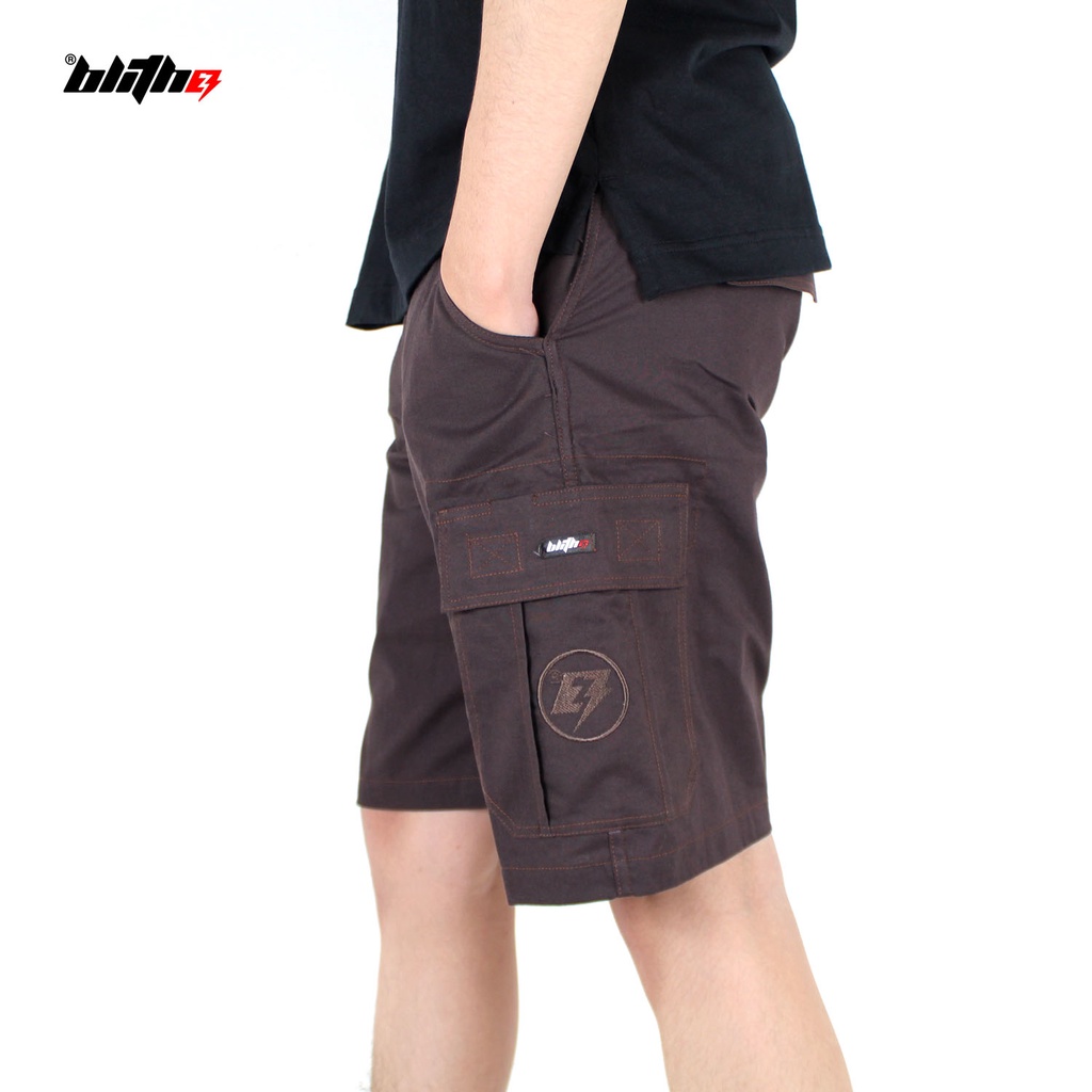 BLITH - Celana Cargo Pendek Bahan Baby Canvas TR Celana Santai Pria Short Pants Distro