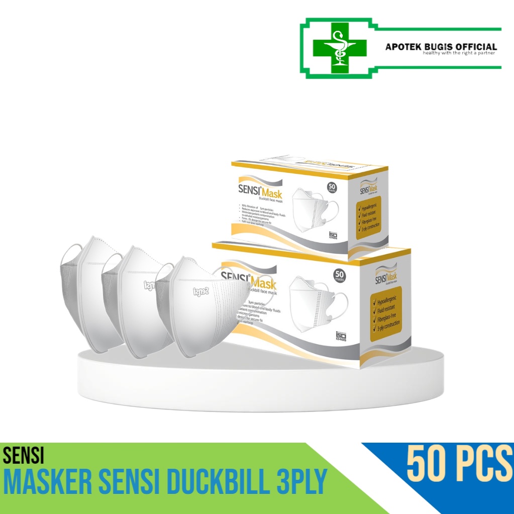MASKER SENSI DUCKBILL 50PCS 3PLY ORIGINAL Original 100%