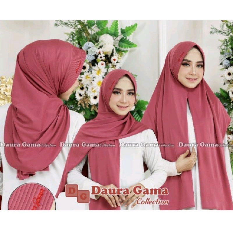 Hijab Instan OLIVIA DAURA GAMA Jilbab Jersey Ballerina Pasmina Pad Antem