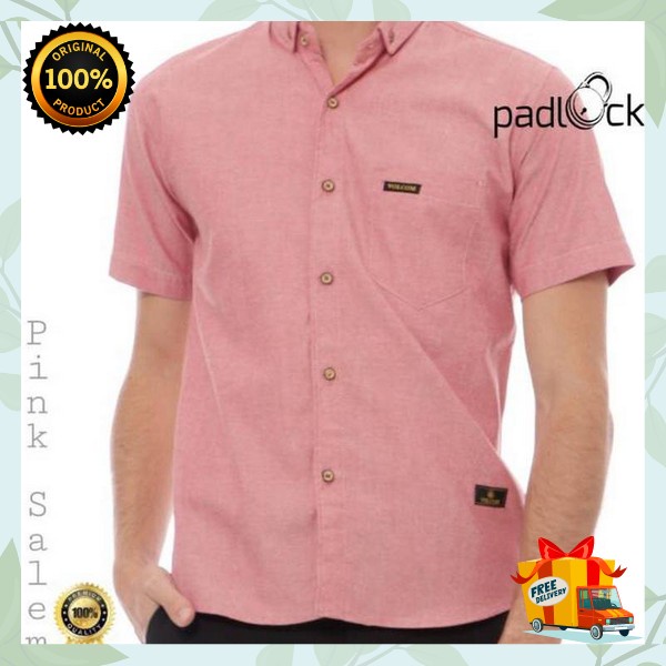 Atasan Kemej Pria Jumbo Baj Berkerah Polos Basic Bsju Hem Kemeja Kuliah Kemejan Tebal Murah Hem Keme