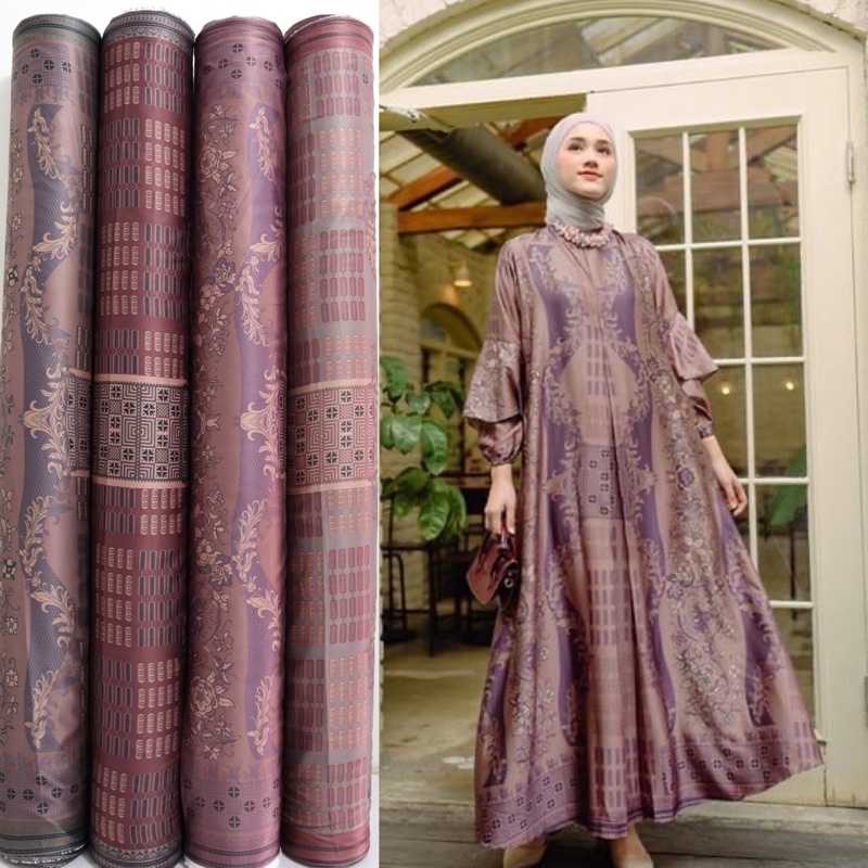 Bahan Kain silk meteran Shanaya / bahan gamis seragam sarimbit / kain silk meteran