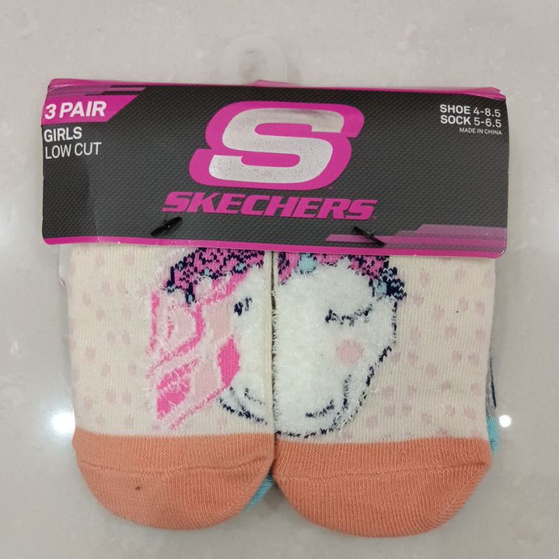 Kaos Kaki Skechers Girls Low Cut