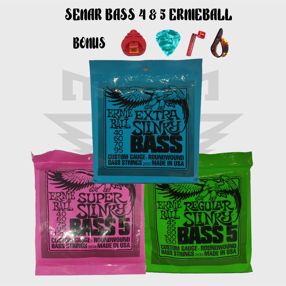 Senar bass 4 dan 5 ernieball