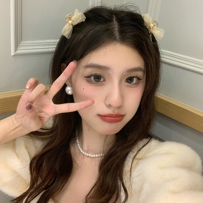 Double Side Bow Small Grabbing Klip Poni Dahi