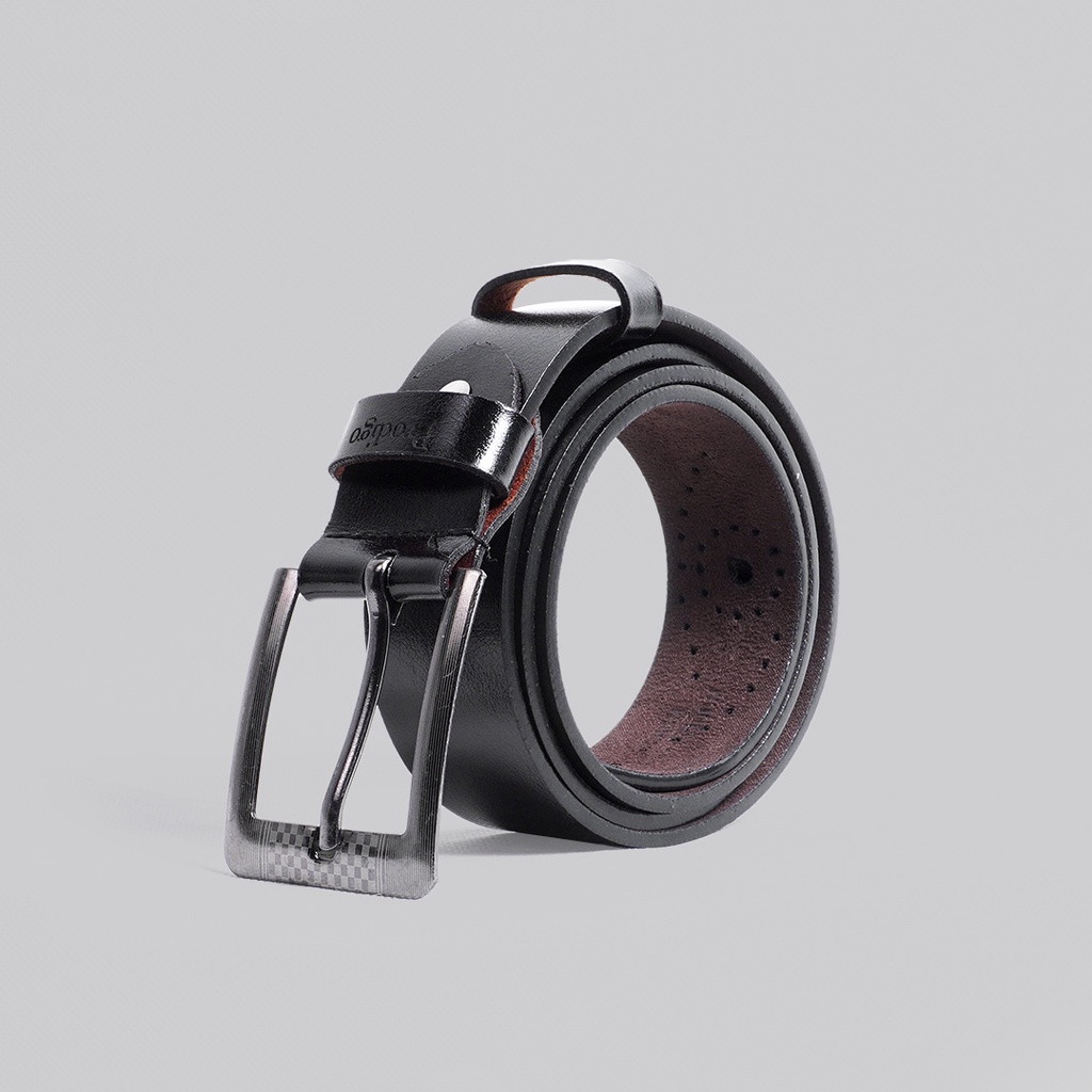 Prodigo * Sabuk Pria Sampari black | Ikat Pinggang Kulit Premium | Leather Belt | Gesper Kulit Klasik