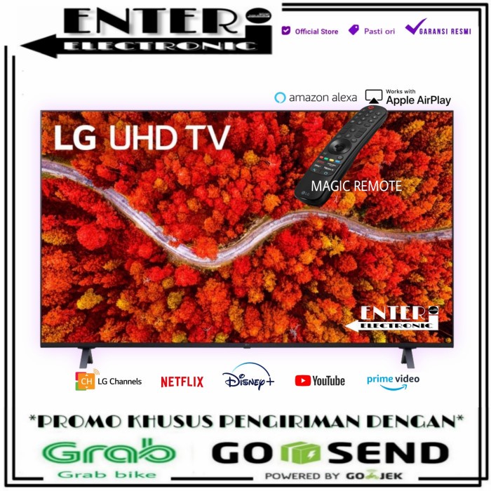 LG LED 43UP8000 - SMART TV 43 INCH UHD 4K HDR MAGIC REMOTE 43UP8000PTB DISKON