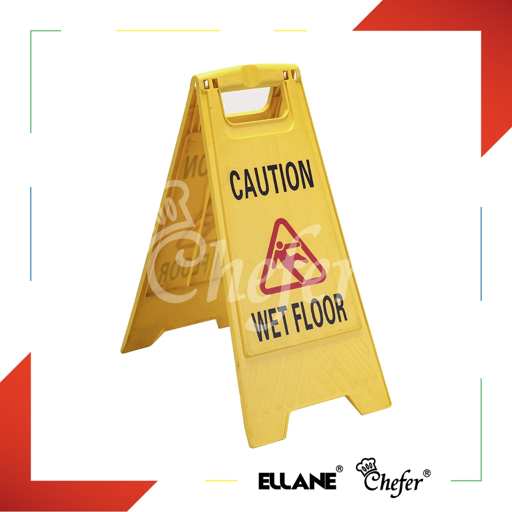 PAPAM PERINGATAN LANTAI LICIN | CAUTION WET FLOOR SIGN