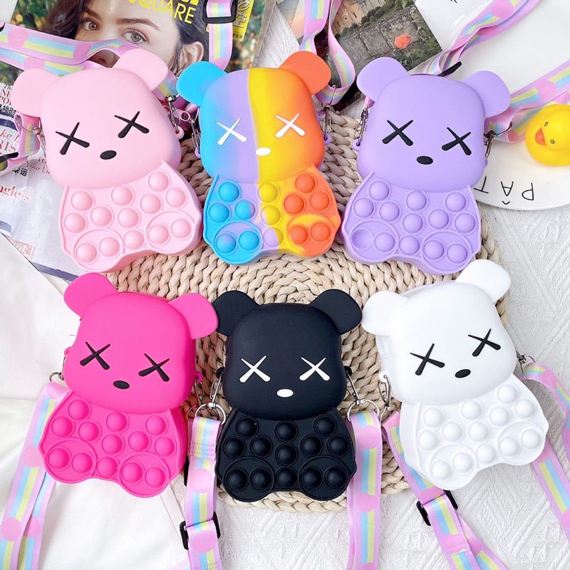 COD NISA BEAUTY TAS POP IT TAS SELEMPANG ANAK TAS KAWS