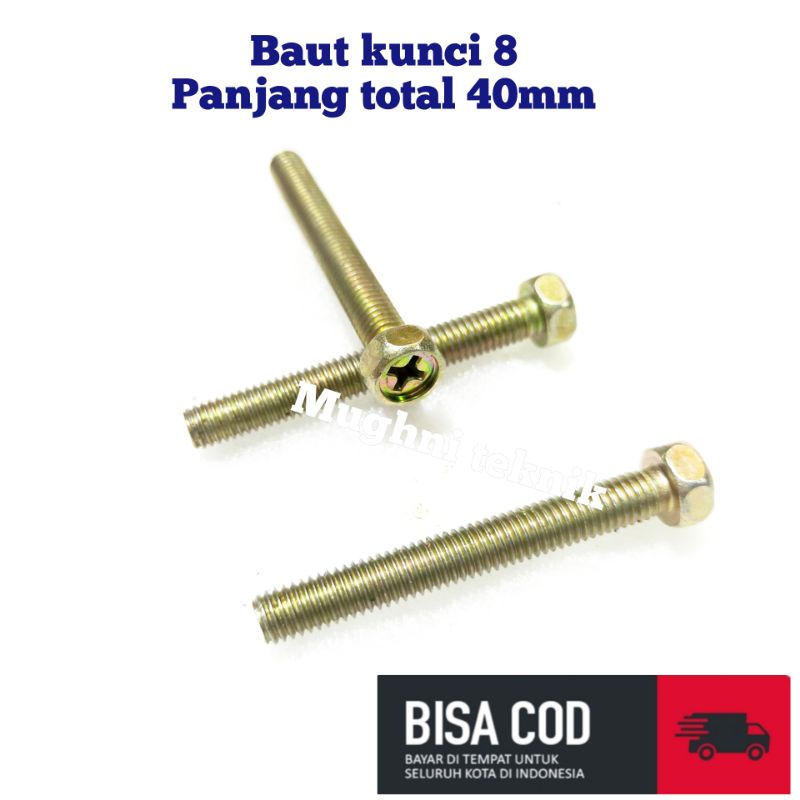 Baut 8 kunci 8 panjang 40mm