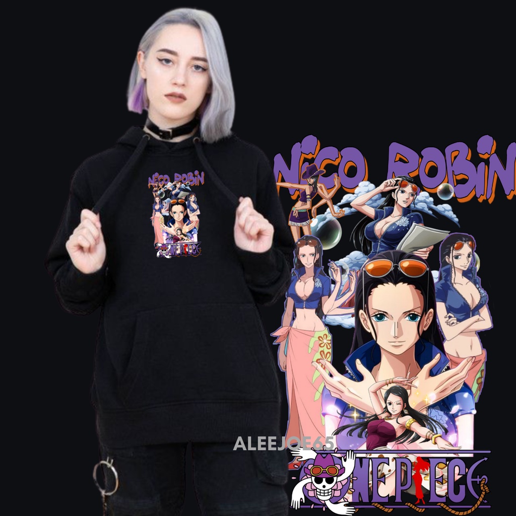 ALEEJOE65 X ONE PIEC ANIME Sweater Hoodie One Piece Monkey D Lufy / Hoodie Anime Pria Wanita Pulprint Pakaian Pria  Hoodie &amp; Sweatshirt  Hoodie LUFFY