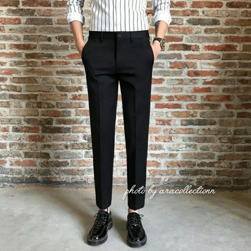 Celana Formal Pria Slimfit Kantor Kerja Bahan Dasar Premium