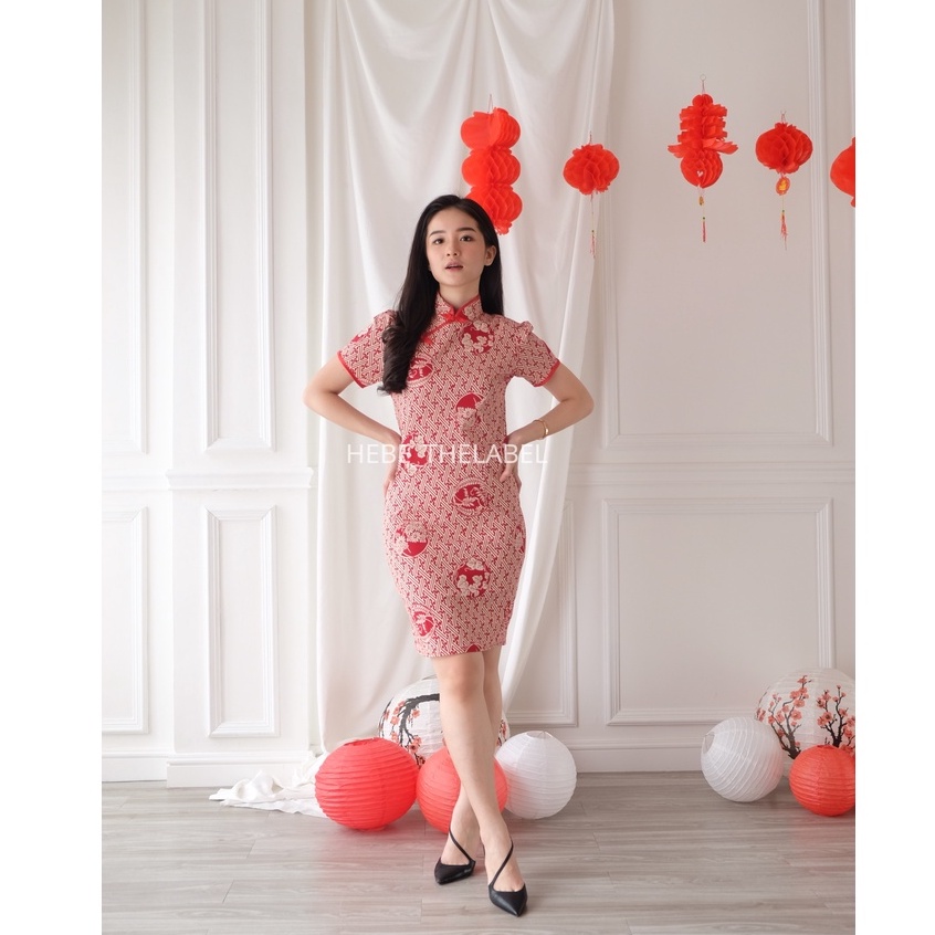 Seo-Yoon Batik Cheongsam Chinese New Year - Pakaian Wanita