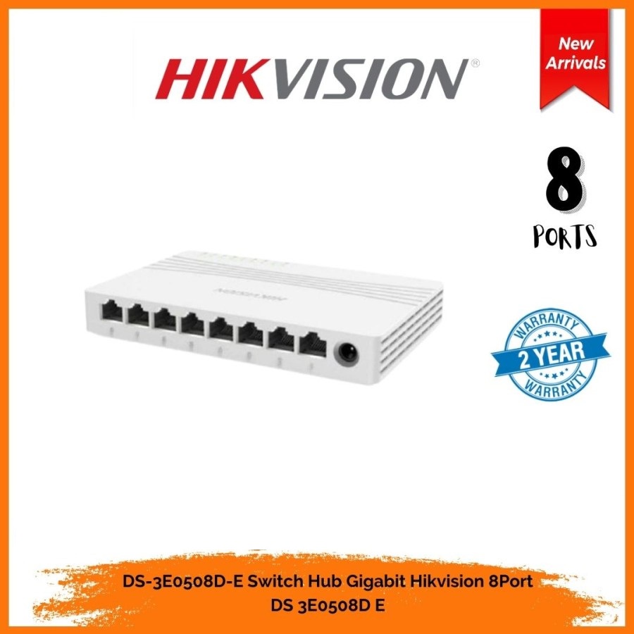 Jual Switch Hub Gigabit Hikvision 8 Port DS3E0508DE Plakband