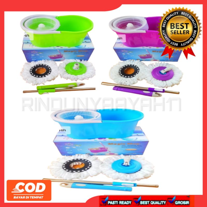 [GPB] [Termurah HA] MAGIC MOP PUTAR 360 DERAJAT ALAT PEL TANPA PERAS