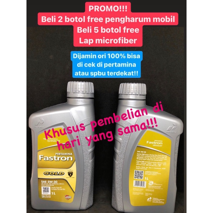 oli mesin pertamina fastron gold 1 liter ( dijamin ori)