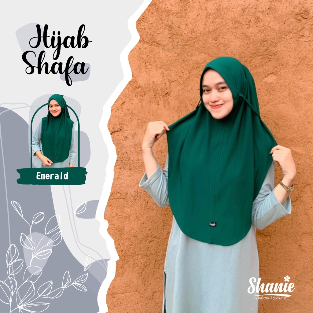 Bergo Shafa Warna Emerald Super Premium Bergo Tali By Shaniehijab