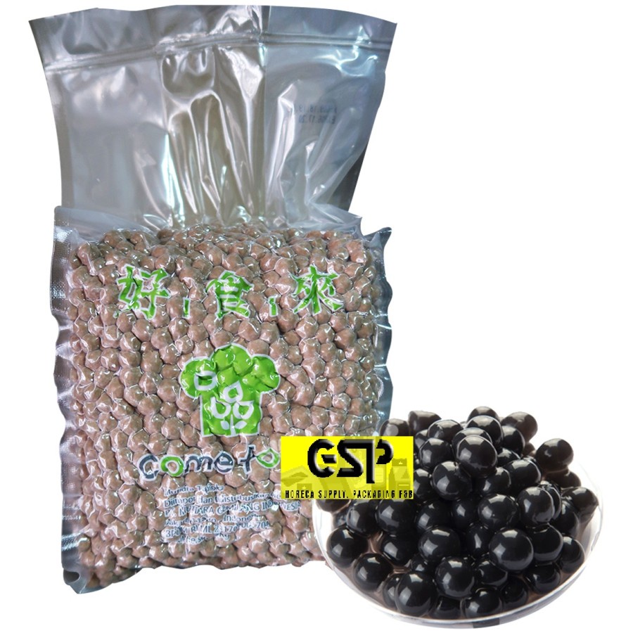 

Bubble Impor Taiwan Asli / Topping Bubble (Pearl Sago) (Tapioca Black Pearl 0.8 mm Bubble,3kg/bag)