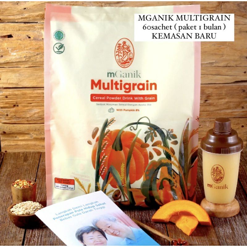 MULTIGRAIN 1500GR FREE SHAKER/ DIABETES/ GULA DARAH/ OBAT PENURUN GULA DARAH/ M-GANIK