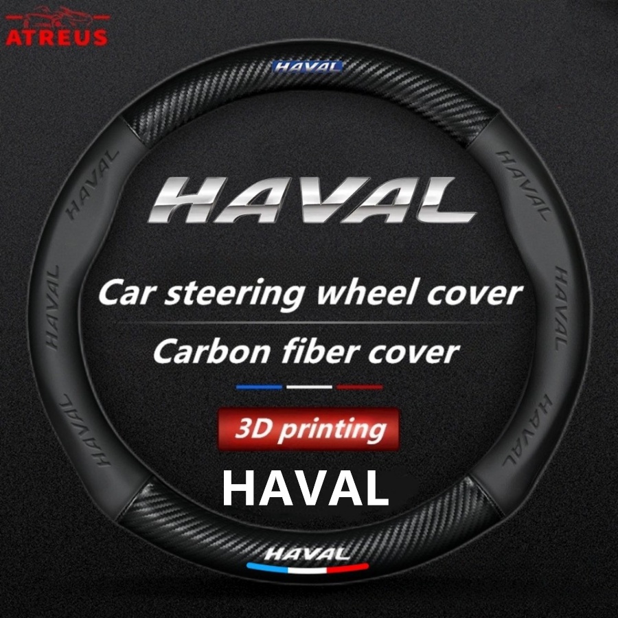 Haval Cover Setir Mobil Untuk H6 Jolion H2 H2s H1 20212 2022 H5 M4 H9 Auto Steering Wheel Cover Pelindung Kemudi Interior Mobil Logo Printing 3D