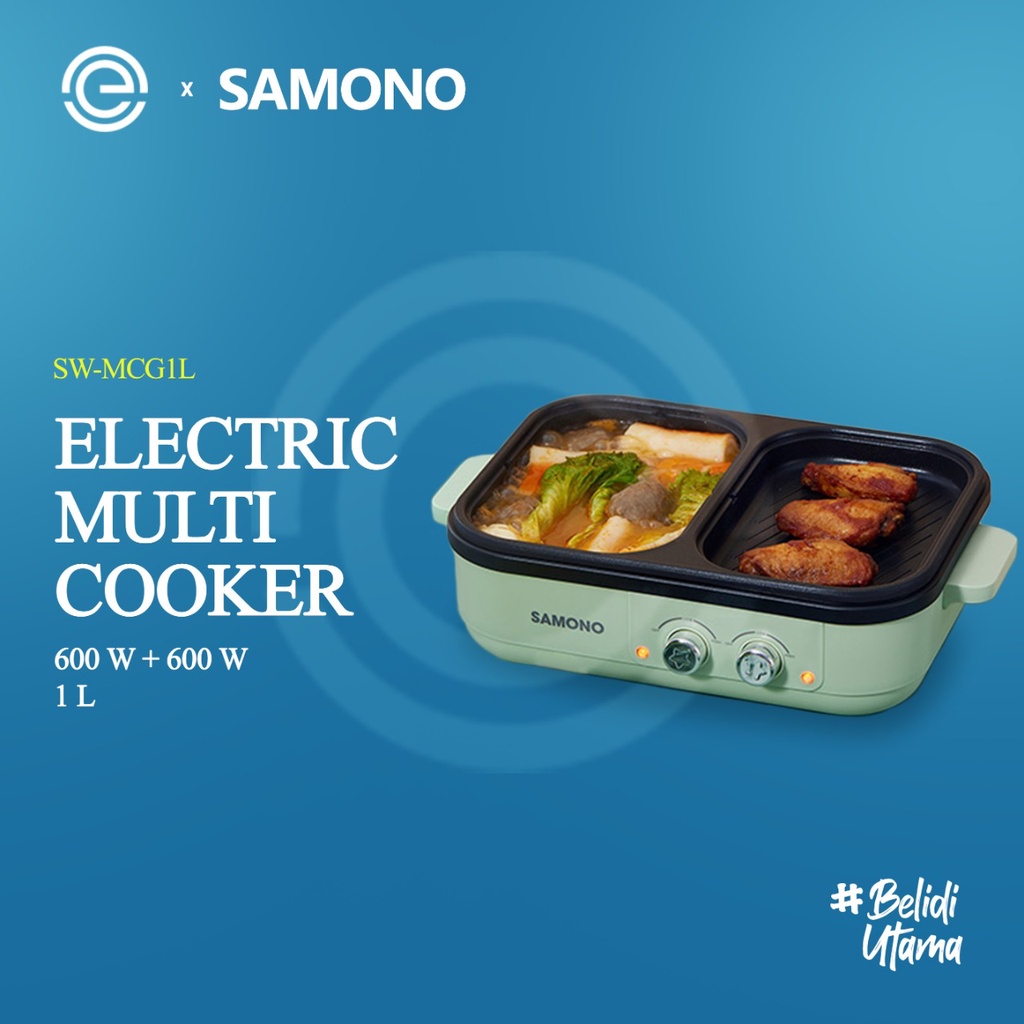 Jual SAMONO Electric Multi Cooker Low Watt 1L 600 W SW MCG1L