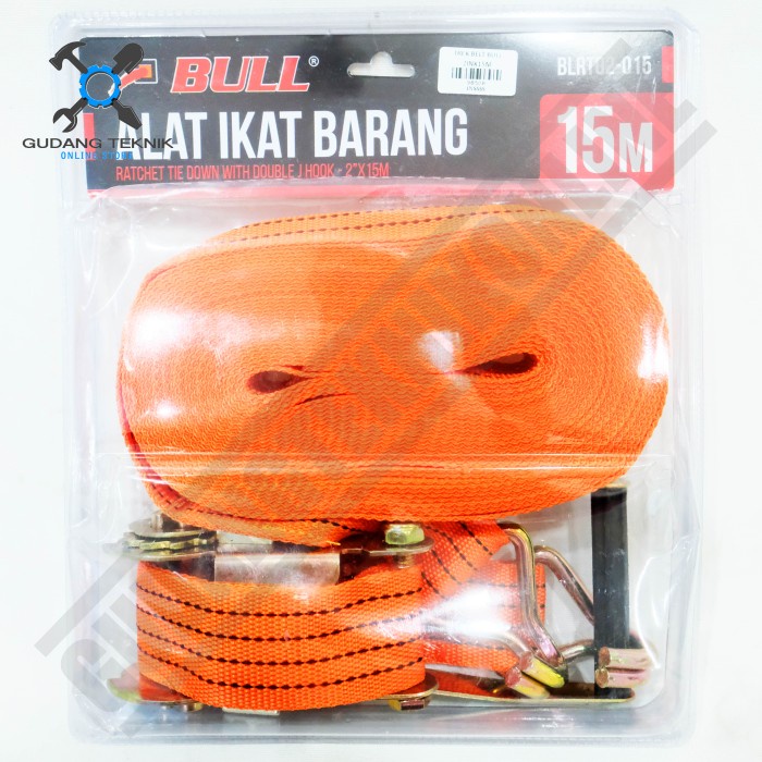 Tali Trek Belt 2&quot; x 10 Meter 15 Meter 2 Ton BULL / Track Belt Rachet Tie Down Tali Pengikat Barang 2Ton 2 Inch 10 15 Meter BULL