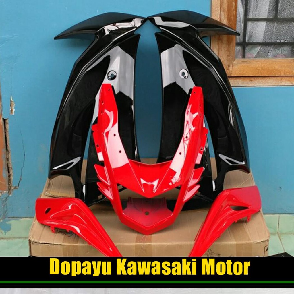 Fairing Atas, Cover Body Belakang, Cover Batok Lampu Depan Ninja Rr New Polos Set Body Parts Origina