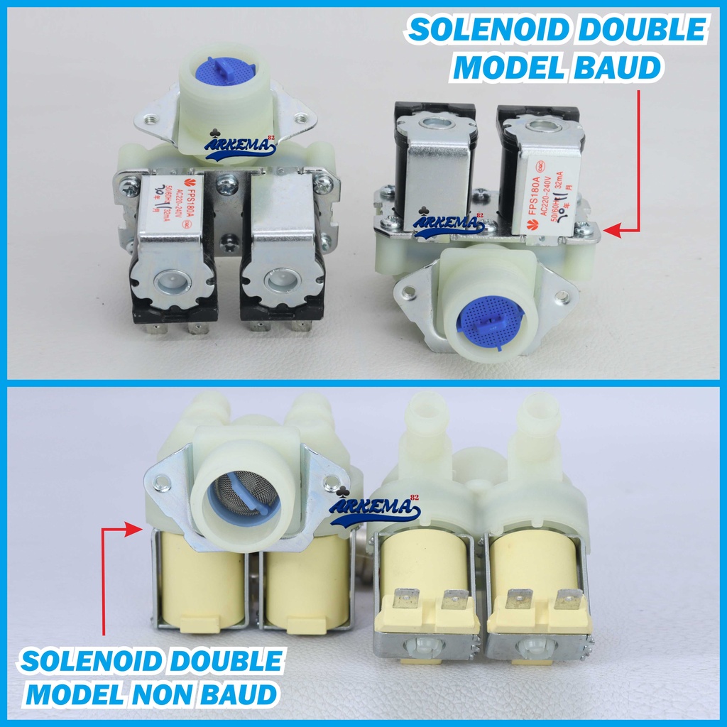 SLONOID DOUBLE MESIN CUCI | WATER INLET | SOLENOID VALVE DOUBLE| OTOMATIS AIR MESIN CUCI