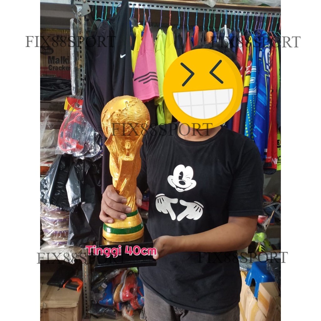 PIALA BOLA FUTSAL FIBER WORLD CUP / PIALA DUNIA J2 TINGGI 40CM
