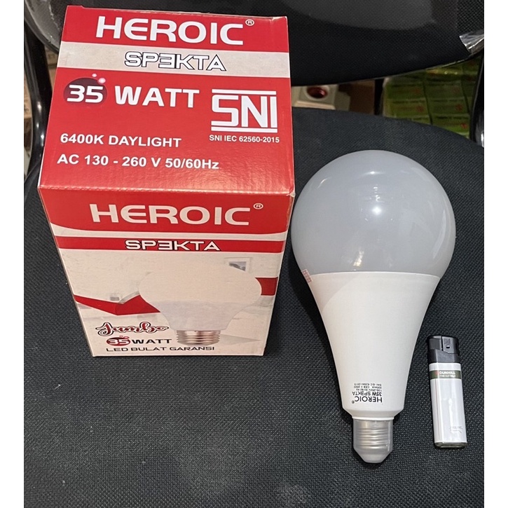 Led jumbo Heroic bulb 25w 35w sni bergaransi