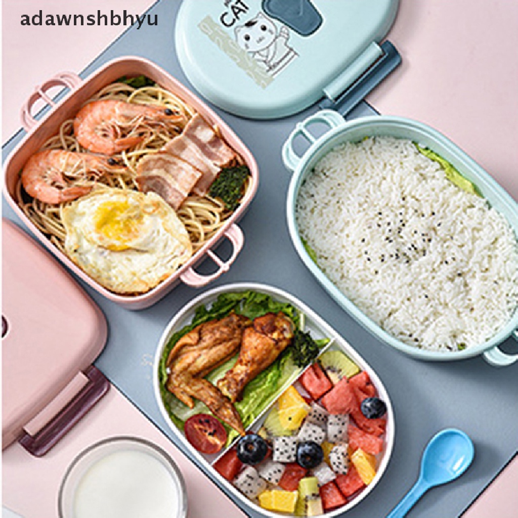 Adawnshbhyu Kotak Makan Anak Portable Dengan Kompartemen Food Container Piknik Bento Food Box ID