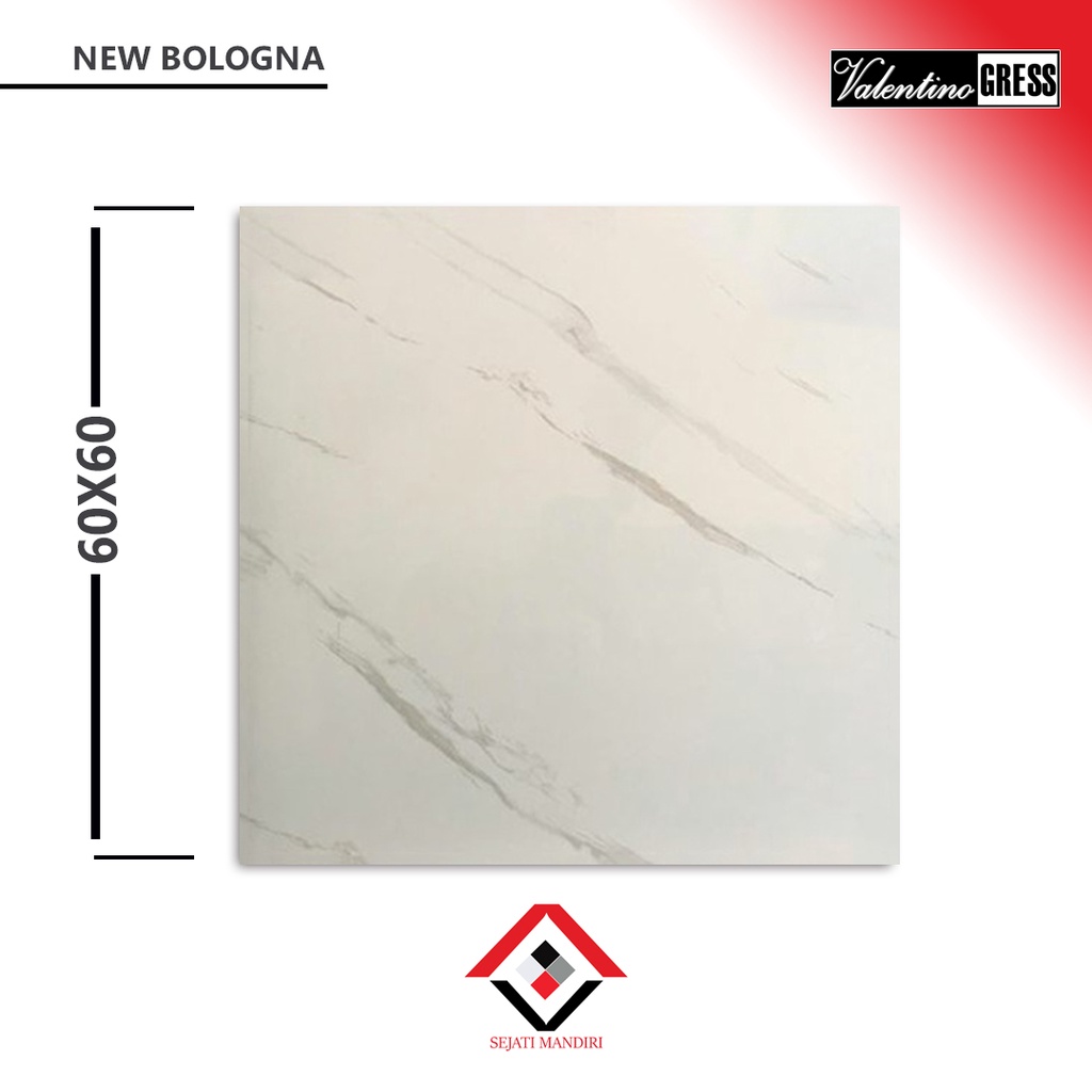 Granit 60x60 - Motif Marmer  - Valentino Gress -  Bologna White