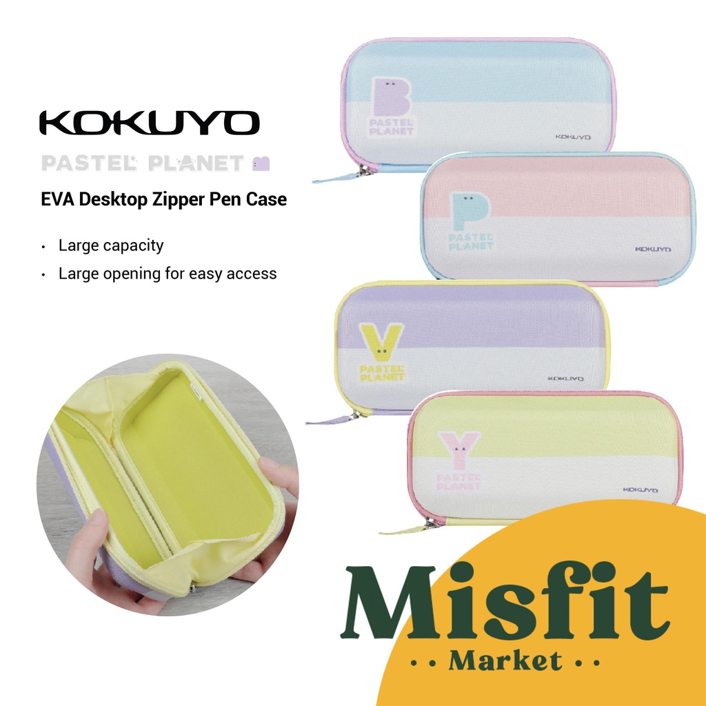 

Kokuyo Pastel Planet EVA Desktop Zipper Pen Case Pencil Tempat Kotak Pensil Smiggle Storage Perlengkapan Sekolah Anak