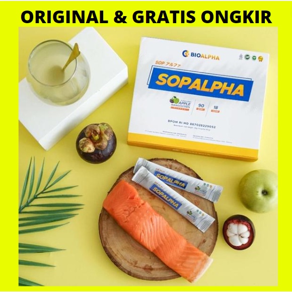 SOPALPHA BIOBOOST 1 BOX 18 SACHET KESEHATAN IMMUNE BOOSTER BPOM BIO BOOST SOP ALPHA
