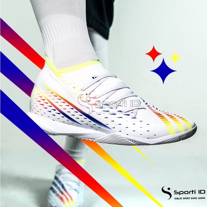 Sepatu Futsal Adidas Predator Edge.3 IN - White Syellow GV8517 Original