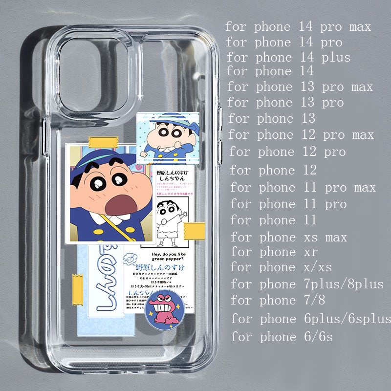 IPHONE Casing Lucu Anak Laki-Laki Perempuan Cantik Shockproof Soft Phone Case Kompatibel Untuk Iphone11 14 13 12 Pro XS Max X XR 78 6 6S Plus Casing Transparan TPU Cover