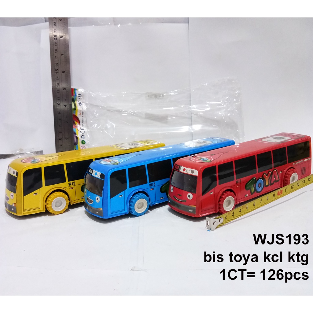 MAINAN BIS TOYA MINI BUS PLASTIK WARNA WARNI - WJS193