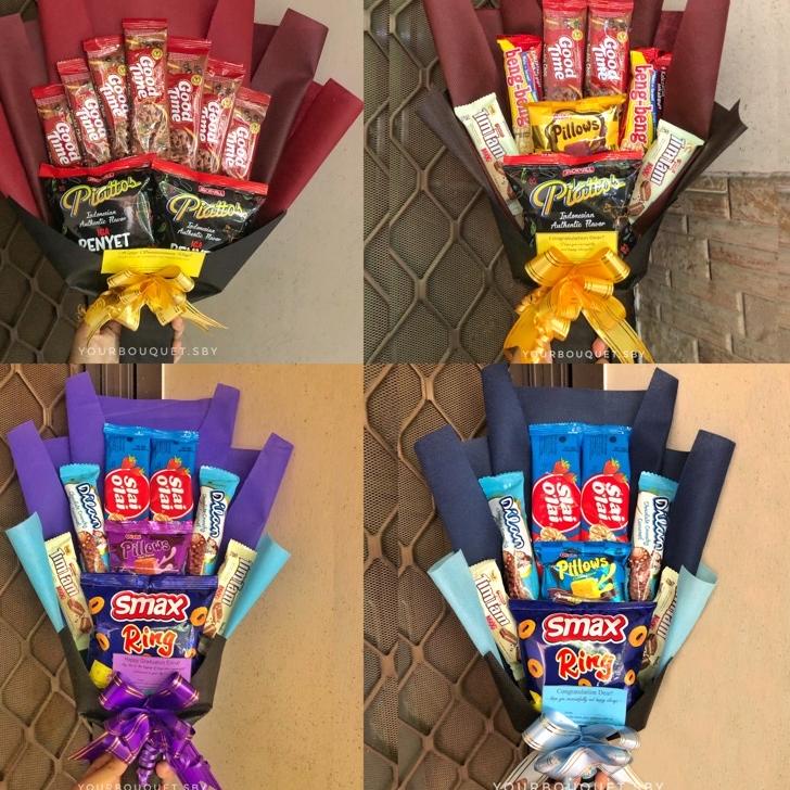 

RECOMENDED BUKET SNACK JAJAN GIFT KADO WISUDA HANDBOUQUET SNACK ☼ 849