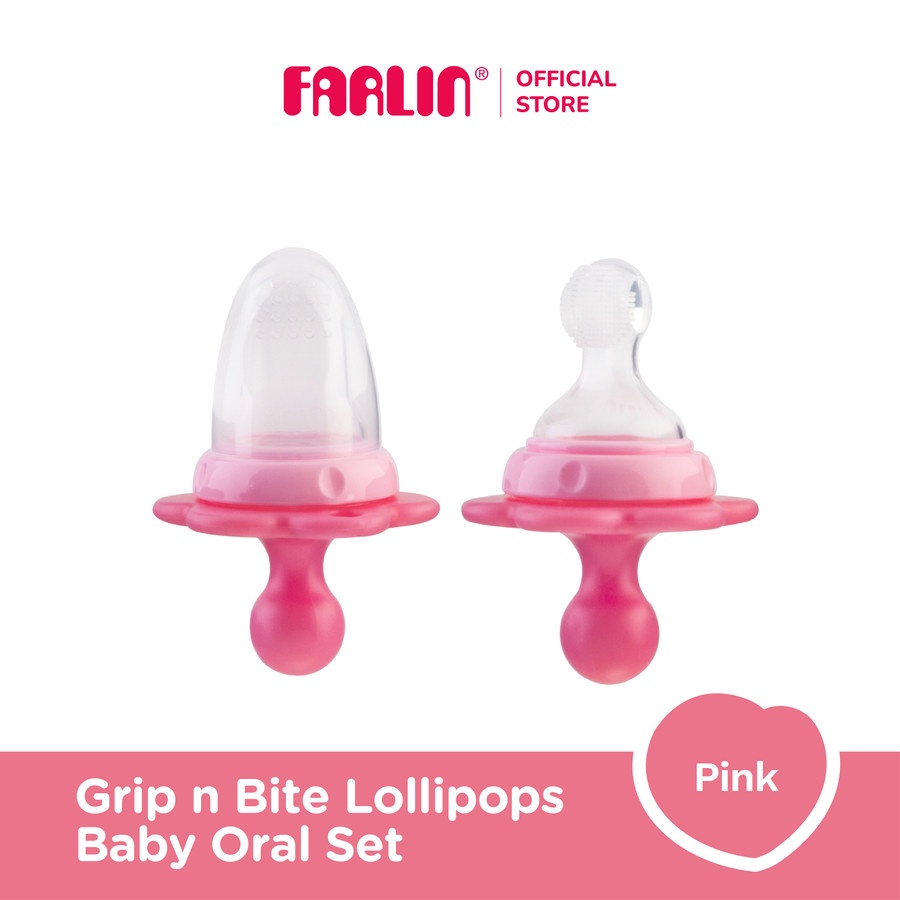 Farlin Grip n Bite Lollipop Baby Oral Set  Stage 3 Klin Pop