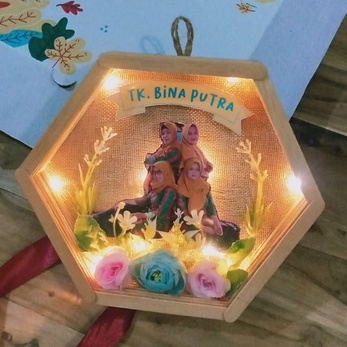 

Frame Hexagonal | Kado Unik | Bingkai Foto | Giftbox | Bingkai 3D | Pajangan | Stik Eskrim | Figura Stik ES Krim | KADO ULANG TAHUN