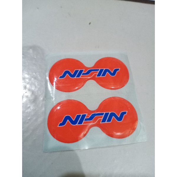 Emblem caliper timbul 2 piston / Sticker timbul caliper 2 piston nisin merah