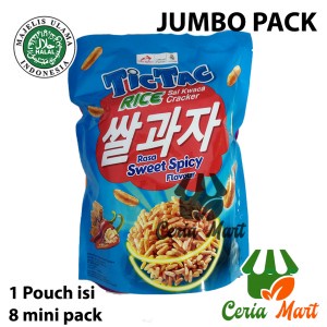 

Tic Tac Rice Crackers Spicy Pedas Jumbo Pack isi 10 Mini Pack