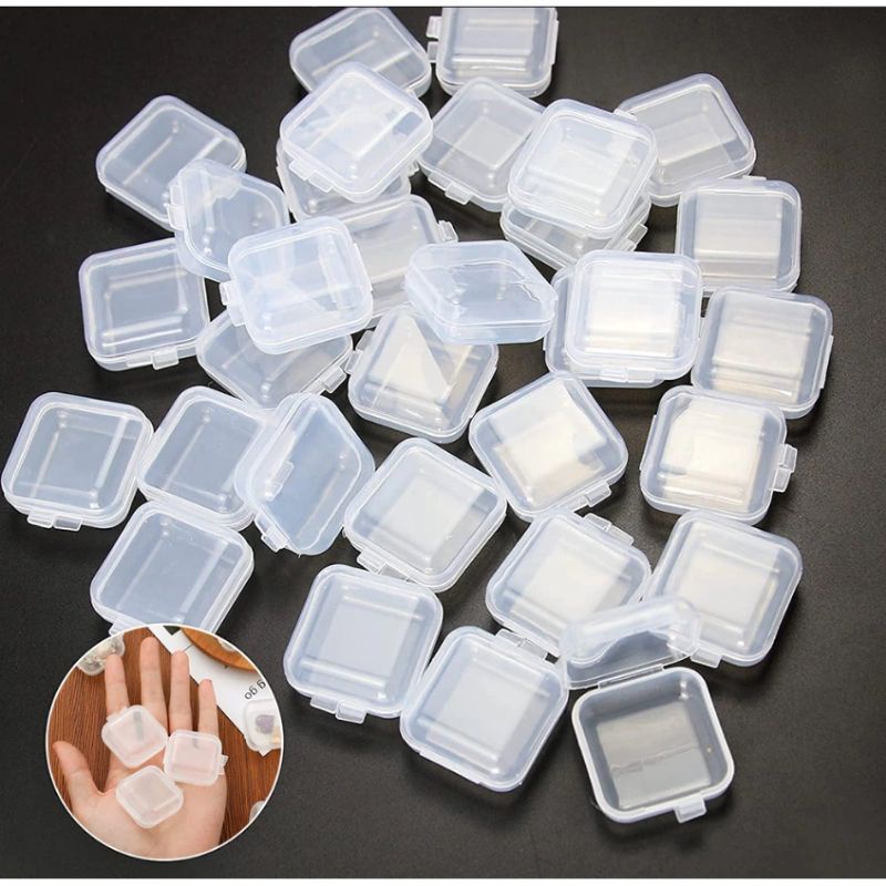 Ms88 KOTAK MINI KECIL TEMPAT PERHIASAN ANTING MEMORY CARD EARPLUG KOTAK PLASTIK SERBAGUNA MINI BOX